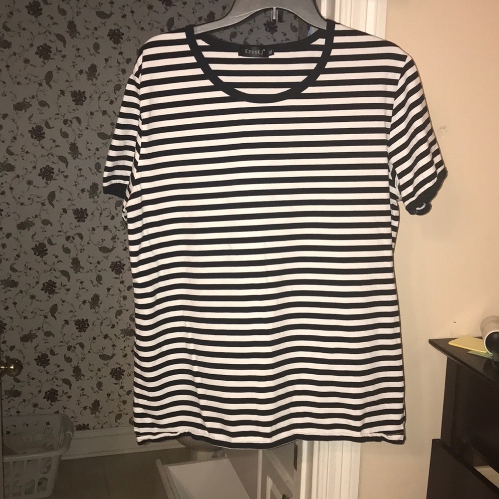 Black and White Stripe Shirt